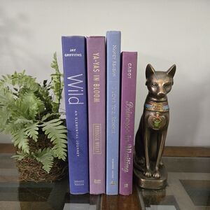 Purple Decorative Hardback Book Set Of 4 For Home Decor Styling Staging Props